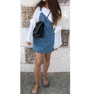 Forever 21 denim skirt overall